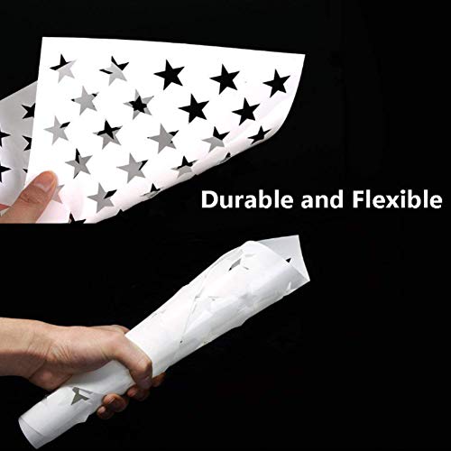 Koogel 3 Sizes 50 Star Stencil, Reusable Star Stencils for Painting, American Flag Templates, Ideal for Wall Decor, DIY Crafts Design, Veterans Day Project, Party Supplies - Image 3