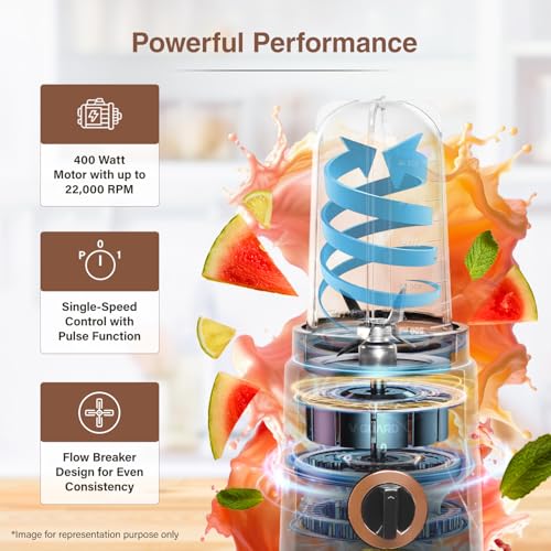 V-Guard Citius Nutri Blender | Bullet Mixer Grinder Juicer | 5 Leakproof Jars | 2 Years Product & Motor Coverage by V-Guard | 400 W Copper Motor | Upto 22,000 RPM | Storage, Seasoning & Sipper Lids - Image 4