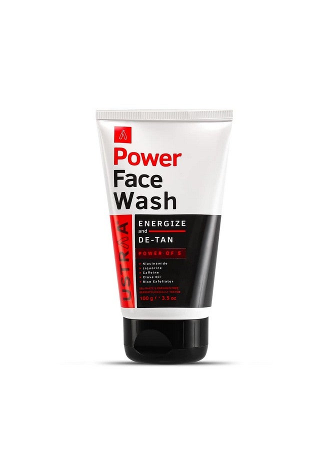 Ustraa Power Face Wash -100G - Energize & De-Tan | For Effective Tan Removal | Helps Brighten Skin & 20% Vitamin C Face Serum - 30Ml | 20% Vitamin C In Pure Form | Anti-Aging, Brightening - Image 2
