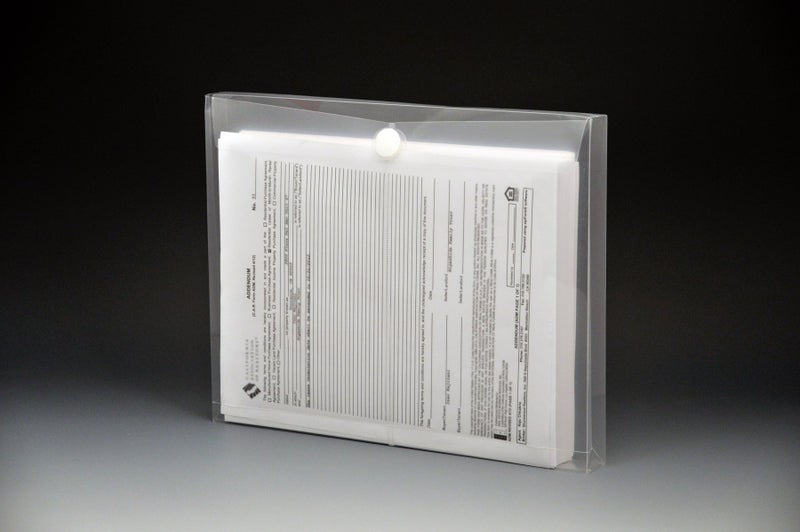 Lion Vel-Close-R Clear Poly Envelopes with Gusset, Letter, Side Load, 6 EA/Pack, 1 Pack (22030-CR) - Image 2