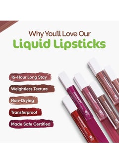 Mamaearth Mamaearth Feather Light Liquid Matte Lipstick 02 Nude Punch 1.2 Ml  - Image 3
