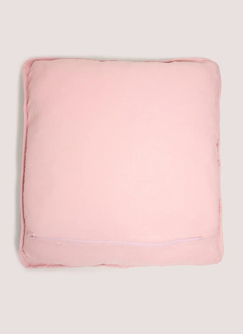 Matalan Pink Washed Cushion