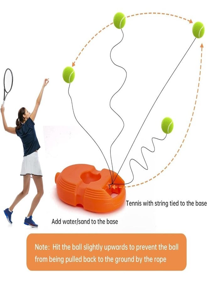 ULTRAZON Tennis Trainer Rebound Ball with String Solo Tennis Practice Set Cricket Trainer Ball with Rope Fill Sand Or Water (No Racket Included) (Multicolor) - Image 2