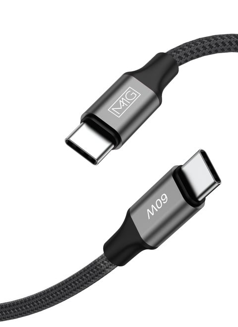 USB C Braided Cable 60W, USB-C to USB-C 2 meter, USB C Charger Cable for iPhone 15, Mac Book Pro 2020, iPad Pro 2020, Switch, Samsung Galaxy S20 Plus S9 S8 Plus, Pixel, Laptops and lot more