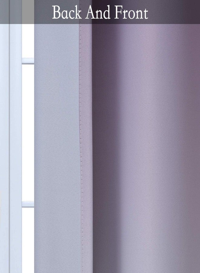 SimpleHome Ombre Room Darkening Curtains for Bedroom, Gradient Purple to Grey White Light Blocking Thermal Insulated Grommet Window Curtains/Drapes for Living Room,2 Panels, 52x84 inches Length - Image 3