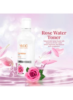 VLCC VLCC Rose Water Toner - 100ml - Tones & rejuvenates skin | Helps maintain skin's pH balance | Helps tighten the pores and gently tones the skin | With Rose, Aloe vera, Mint, Date fruit.  - Image 3