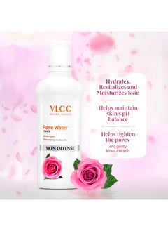 VLCC VLCC Rose Water Toner - 100ml - Tones & rejuvenates skin | Helps maintain skin's pH balance | Helps tighten the pores and gently tones the skin | With Rose, Aloe vera, Mint, Date fruit.  - Image 4