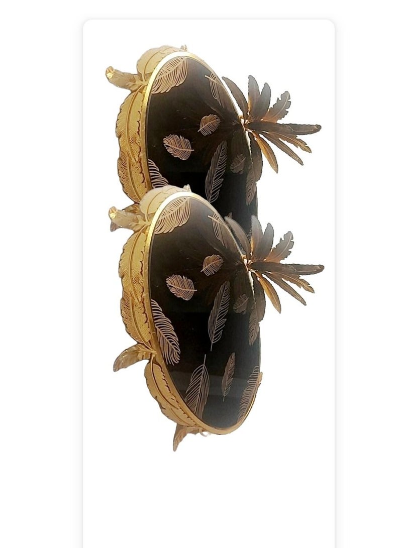 Elegant two-piece serving tray set