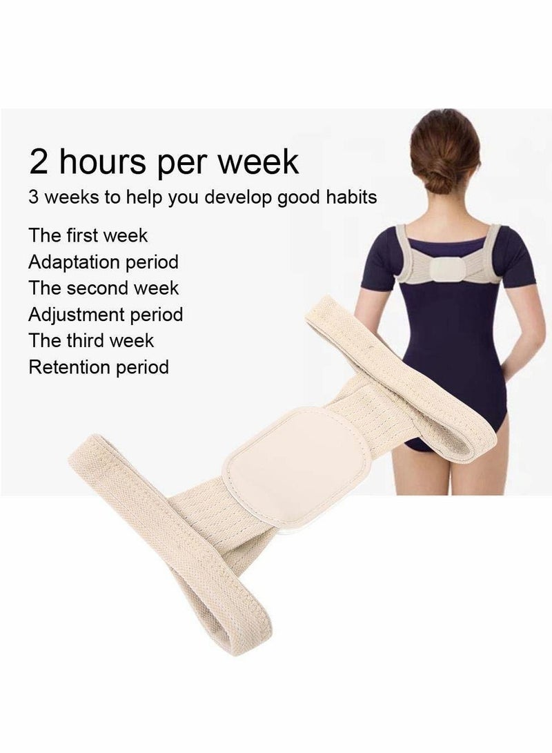 Excefore Posture Corrector, 2 Pcs Correction Belt Back Spine Support Adjustable Upper Brace for Clavicle and Providing Pain Relief Women Men, Breathable(M) - Image 5