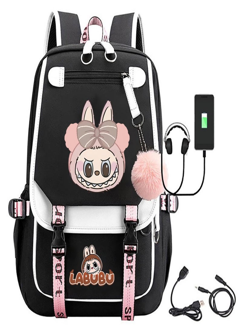 Labubu Children Bag Sackpack Backpack Laptop Sports Bags Fashion for  Kids