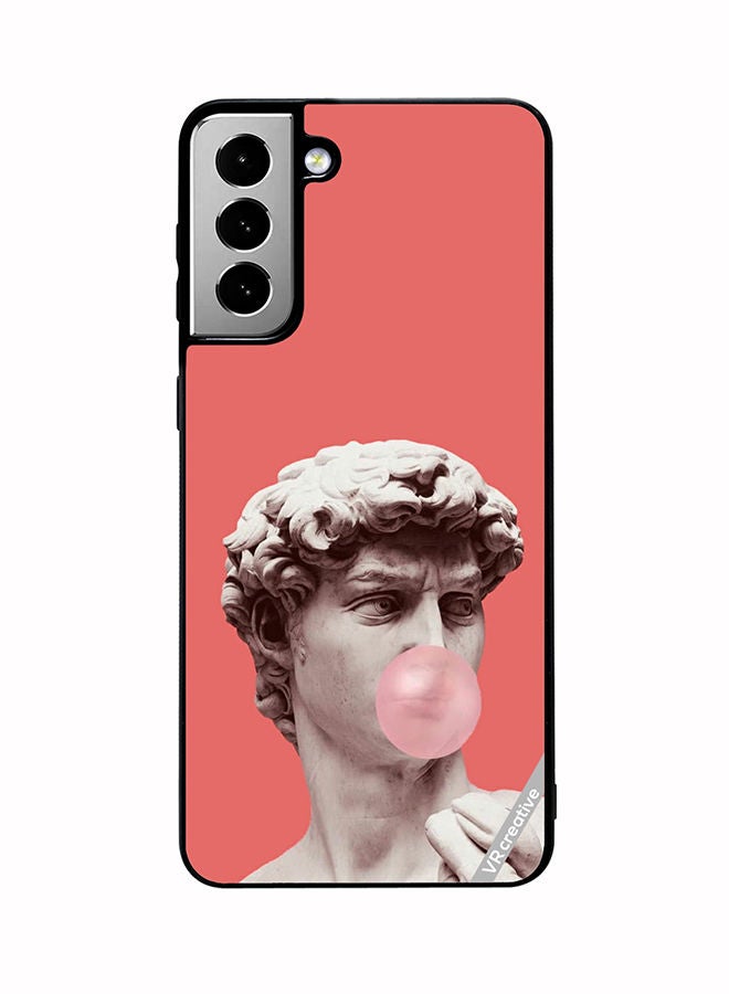 VR CREATIVE Protective Case Cover For Samsung Galaxy S21 FE 5G Gum, Estetichs, Retrowave Design Multicolour - Image 1