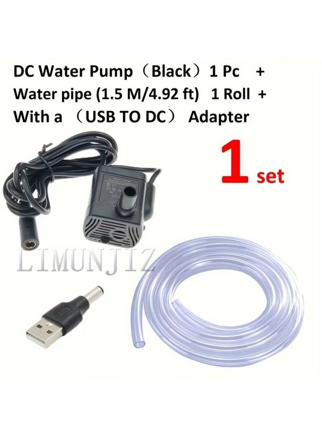 3W Submersible Water Pump 200L H Ultra Quiet ABS With USB Adapter And Water Pipe - Image 2