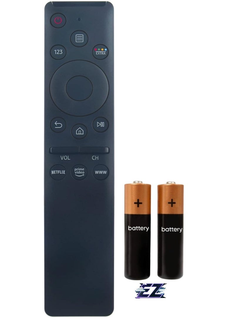 PopZa New Universal Remote Control RM-L1593 Compatible with Samsung LED QLED UHD SUHD HDR LCD Curved Frame HDTV 4K 8K 3D TV with Shortcut App Buttons for Netflix, Prime Video, WWW with battery - Image 1