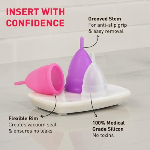 Sirona Reusable Menstrual Cup for Women (Large) with Microwaveable Sterilizer (1 Cup + 1 Sterilier) | FDA Approved | 100% Medical Grade Silicone | Rash Free & Leak-Proof Protection for 8-10 Hours - Image 5