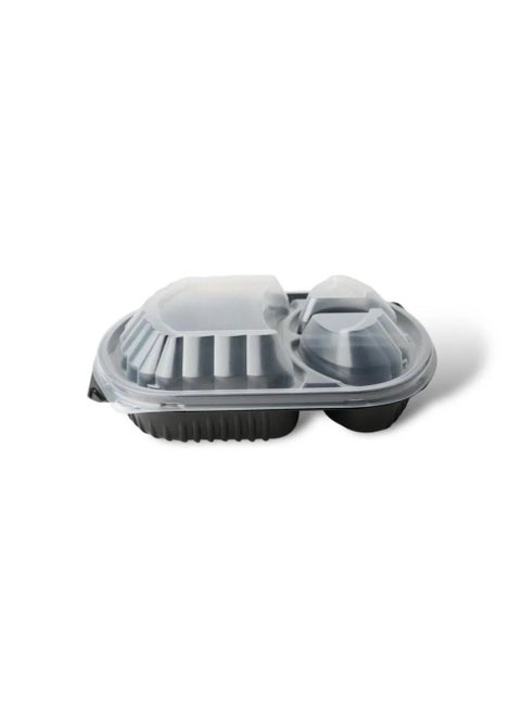 Rectangular Plastic Food Containers with 3 Compartments