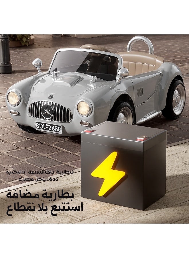 غوغا سيارة كهربائية للأطفال 12 فولت - سيارة اطفال بريموت تحكم أبوي مع بلوتوث وموسيقى ومساعدات صدمات وأنوار LED - عربيه اطفال كهرباء كبيره مناسبة للأولاد والبنات من عمر 2-8 سنوات - Image 3