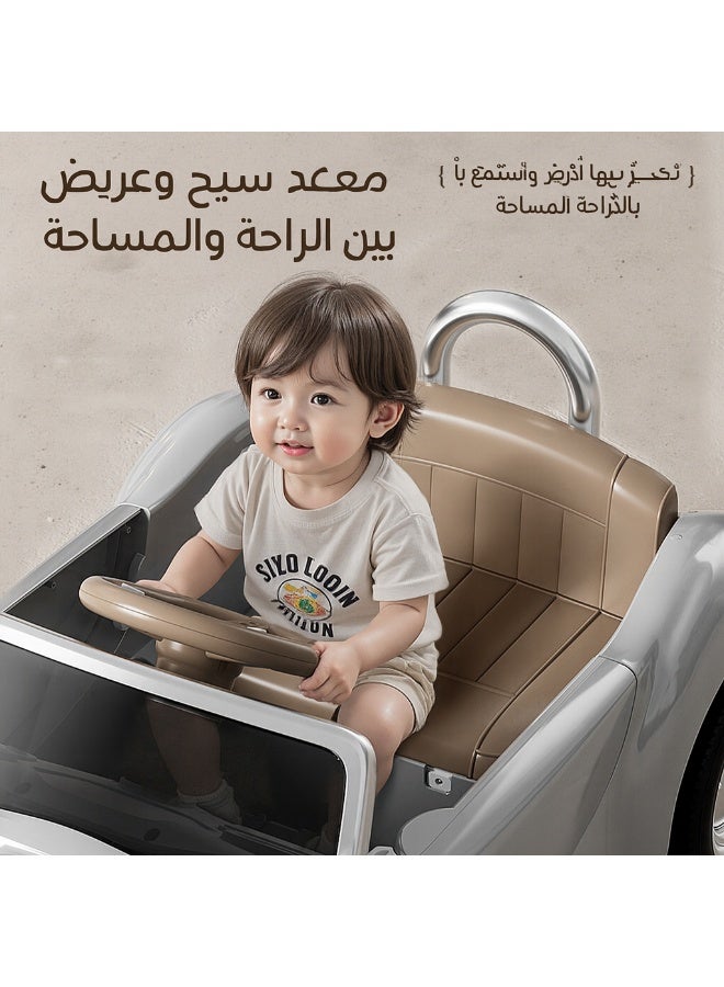 غوغا سيارة كهربائية للأطفال 12 فولت - سيارة اطفال بريموت تحكم أبوي مع بلوتوث وموسيقى ومساعدات صدمات وأنوار LED - عربيه اطفال كهرباء كبيره مناسبة للأولاد والبنات من عمر 2-8 سنوات - Image 4