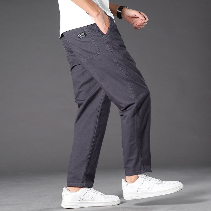 Casual Pants Men'S Trousers Middle-Aged Dad Spring Black Pants Loose Straight Workwear Pure Cotton Men'S Pants - Image 5