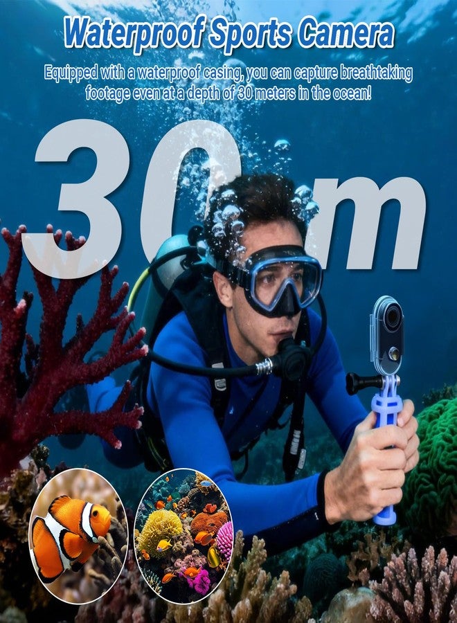 eovas 4K Action Camera, Wearable Body Camera with 64GB, Hands-Free Recording WiFi POV Camera with Waterproof Case, Back clip, Thumb Size Sports Cam Portable Camcorder for Cycling, Hiking, Fishing, Vlogging - Image 4