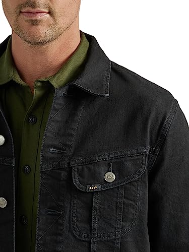 Lee Men's Legendary Classic Rider Jacket, Overdye Black - Image 3