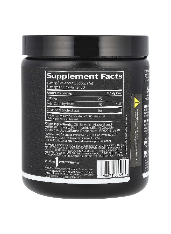 Rule One Proteins بروتينات رول وان، كرياتين، توت أزرق، 7.41 أونصة (210 غرام) - Image 2