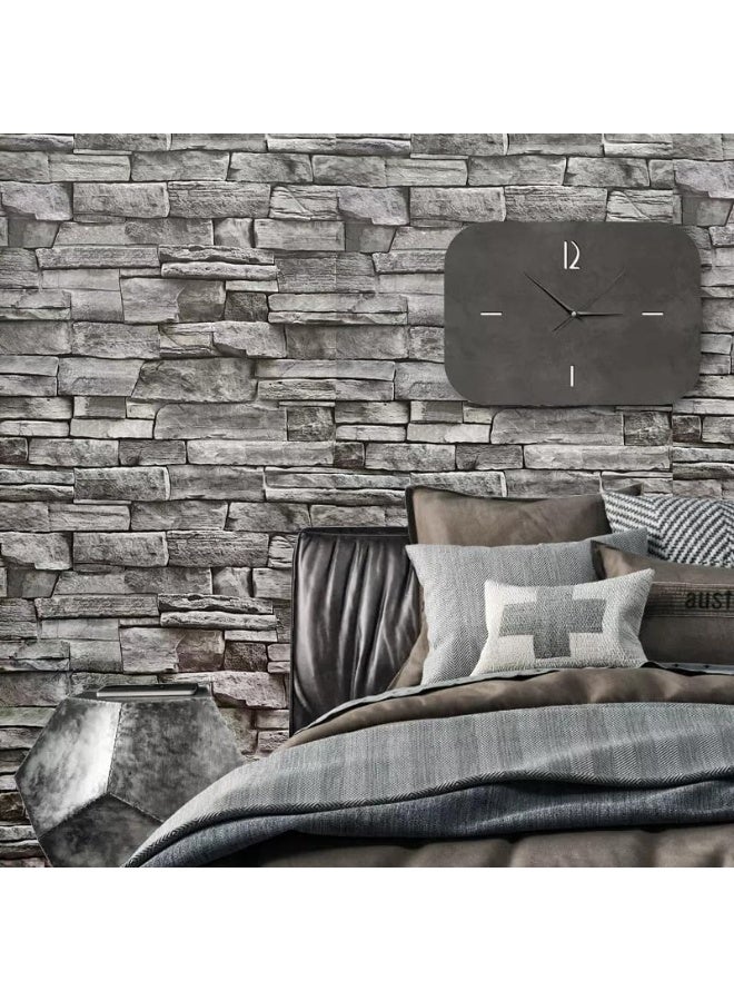 يلا جوي 3D الطوب النمطي تقليد الطوب نمط الطوب ورقة جدار، بار الرمادي الطوب متجر ديكور الخلفية ورقة جدار (45 * 1000 سم) - Image 5