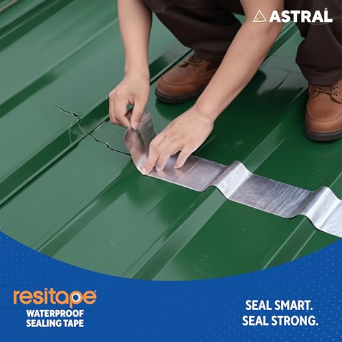 RESITAPE Astral Butyl Waterproof Aluminium Tape | Heavy-Duty & Super Strong | Ideal for Roof Leakage, Cracks & Gap Sealing | High Temperature Resistant | 5M x 50MM - Image 4