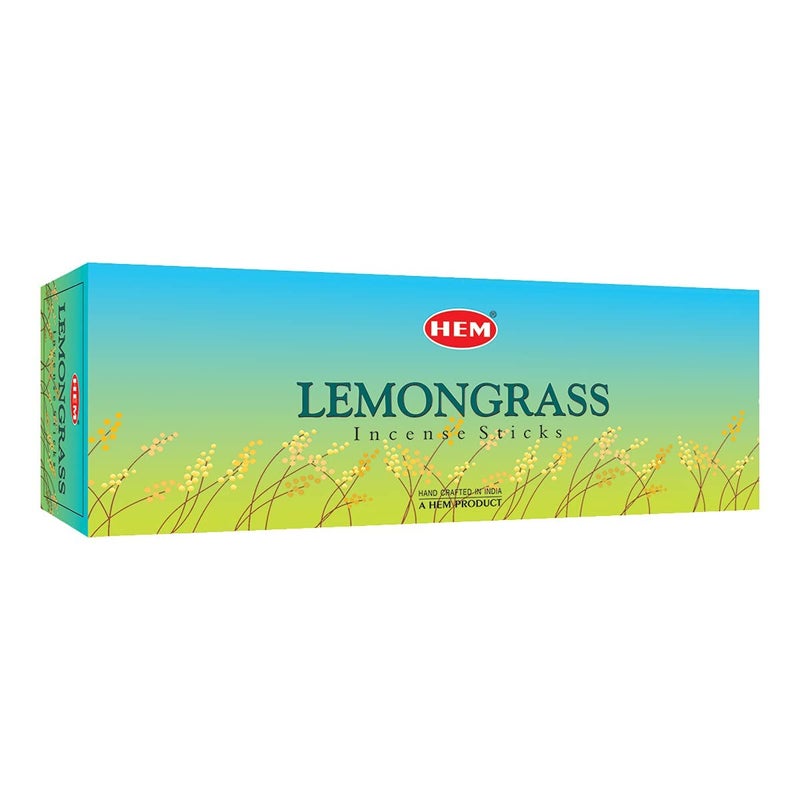HEM Lemongrass Incense Sticks Pack of 6 20 Sticks Each Scented Sticks for Relaxing Meditation