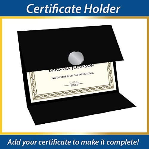 Geographics Tri Fold Black Certificate Holder, Linen Texture, 9.25" x 12.5", 5/Pack (47838) - Image 5