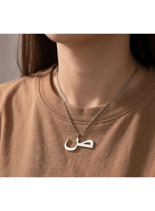 Rovaux  Arabic Letter 'Saad' Necklace 18k Gold Plated for Women | Best Price UAE