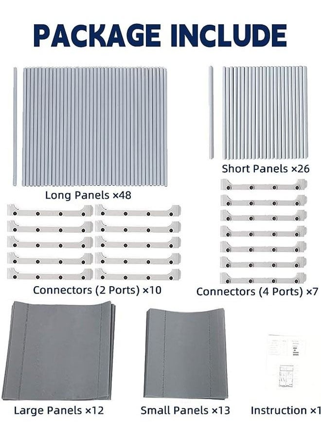 Book Shelf, 3 Row 4-Tier Bookshelf Bookcase 9 Cube Storage Shelves Plastic Storage Cabinet Multi-Function Simple Assembly Non Woven Storage Rack(Grey)