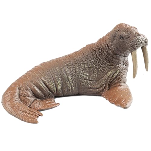 AENIMELY Hollow Walrus Figurine Realistic Arctic Ocean Animal Figurines for Kids Educational Marine Life Model Cake Topper STEM Gift - Image 1