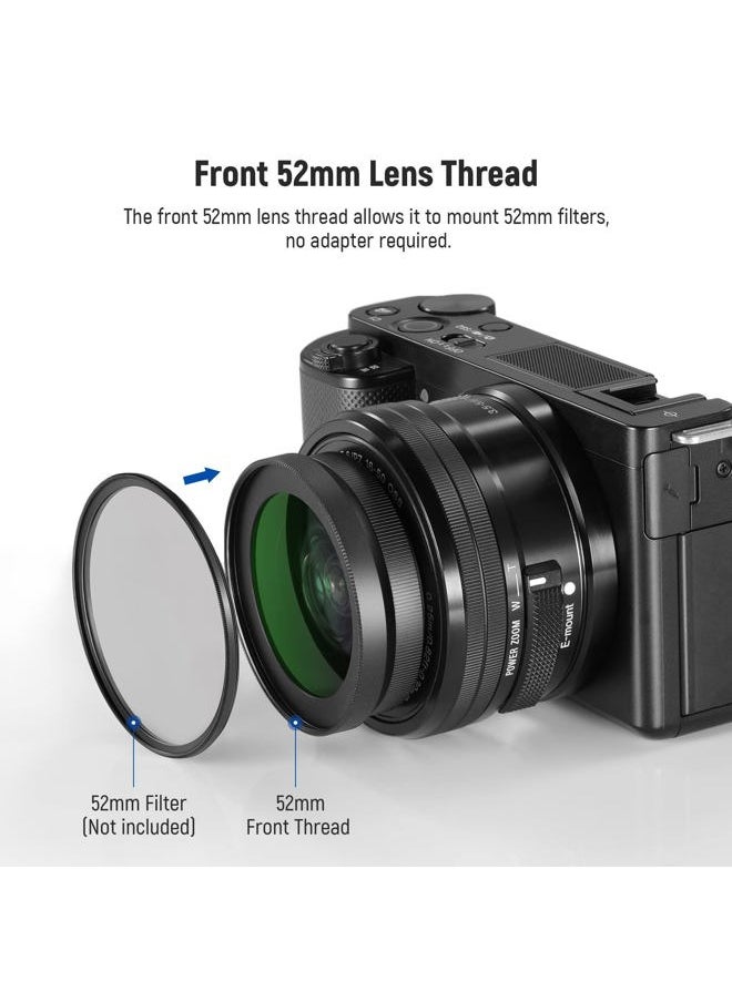 Neewer - 40.5mm HD Wide Angle Lens Compatible with Sony ZV-1F ZV-E10 A5000 A6000, 2 in 1 18mm Wide Angle & 10x Macro Additional Lens with Extension Tube, Bayonet Mount Lens Adapter (LS-30, Black) - Image 1