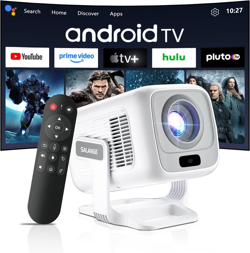 مشروع ذكي من سلسلة بدقة 4K ونظام أندرويد، طراز HY260Max، مشروع مصغر بتركيز تلقائي، مدى إسقاط قصير، سطوع يصل إلى 20000 لومن، يدعم تقنيات وايفاي 5G وبلوتوث، مناسب للتثبيت على السقف ويمكن استخدامه في دور السينما المنزلية - Image 1