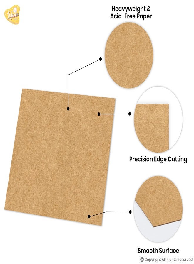 Lakeer 12"x12" Kraft/Craft Paper Craft Liner Sheet - 300 GSM, Brown Color, Pack of 10 Pcs | for DIY Craft, Scrapbooking, Art, Etc. - Image 4