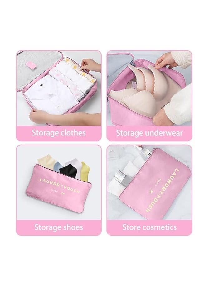 Packing Cubes Set for Travel Suitcases, 6 pcs Travel Organiser Packing Bags for Clothes Shoes Toiletries Travel Luggage Organizers Storage Bags - Image 4