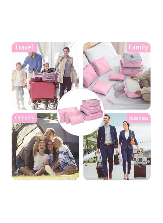 Packing Cubes Set for Travel Suitcases, 6 pcs Travel Organiser Packing Bags for Clothes Shoes Toiletries Travel Luggage Organizers Storage Bags - Image 3