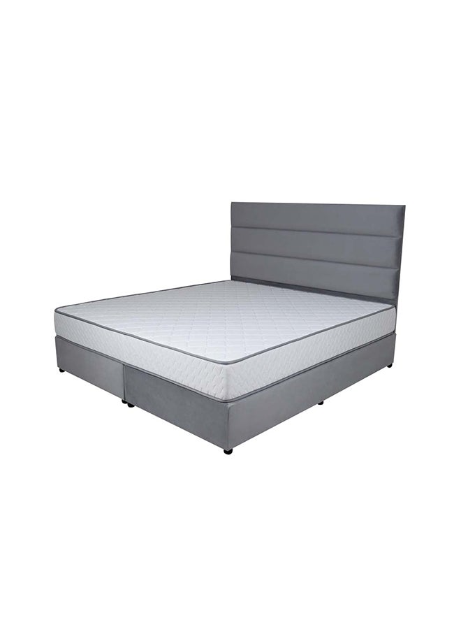Bed and Mattress Zone Serenity Upholstered Bed 200x180 King Size Grey Color  - Image 2