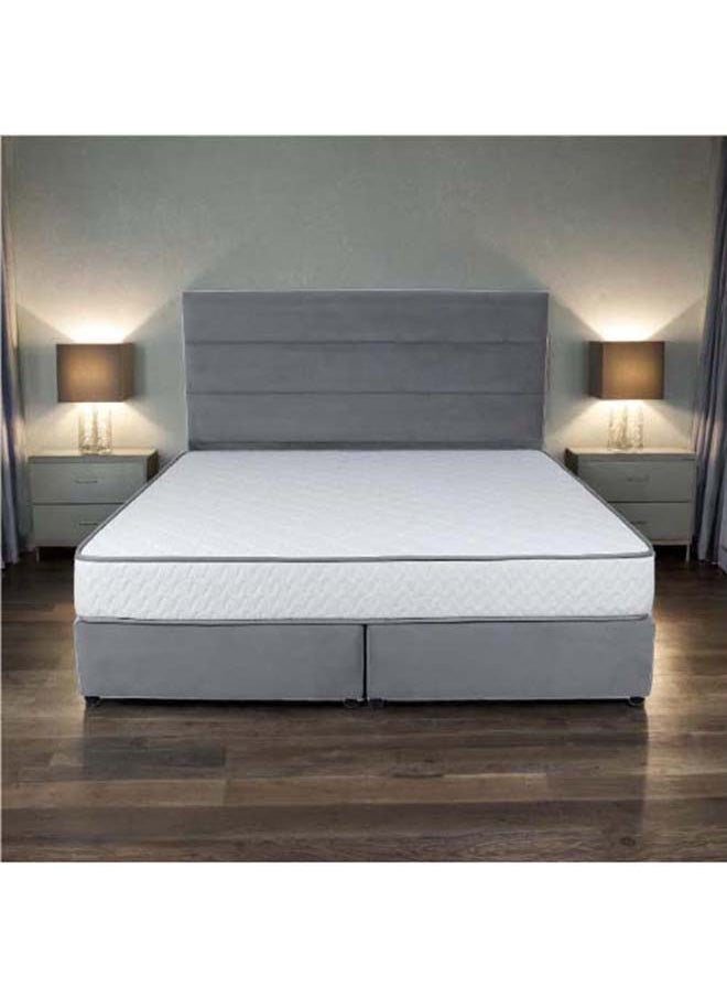 Bed and Mattress Zone Serenity Upholstered Bed 200x180 King Size Grey Color  - Image 5