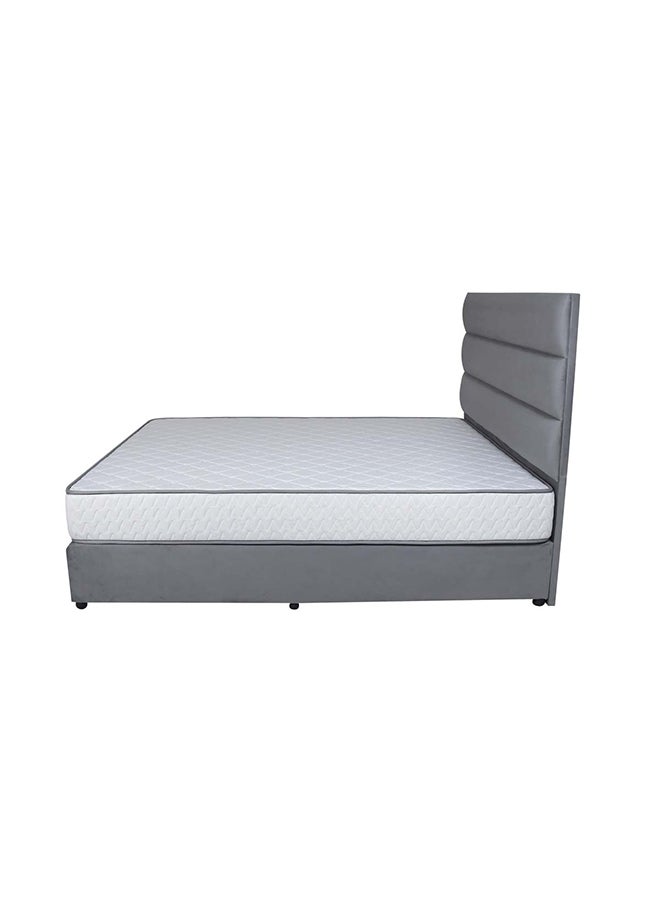 Bed and Mattress Zone Serenity Upholstered Bed 200x180 King Size Grey Color  - Image 4