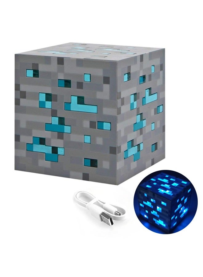 Minecraft Light-Up Blue Stone Diamond Ore - Sure to Keep Pigmen Away, LED Light - Image 1