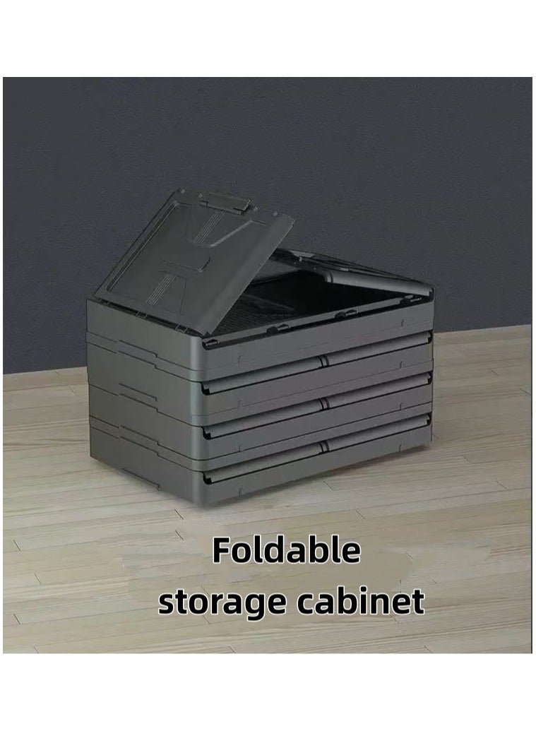 حصريا خزانة تخزين بثلاث طبقات خزانة تخزين قابلة للطي بلاستيكية متعددة الطبقات خزانة ذات بابين صندوق تخزين غرفة المعيشة خزانة تخزين ألعاب الأطفال خزانة تخزين غرفة النوم البسيطة - Image 5