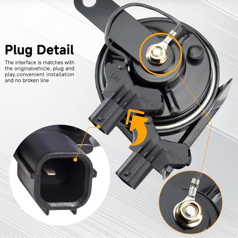 FARBIN Special Interface Auto Horn Compatible with Honda/New Civic 12V Car Horn Loud with Protective Grill Dual-Tone Electric Snail Horns Waterproof and Dustproof with Cover - Image 4