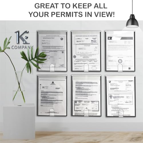 Acrimet Wall Mount Sign Holder Letter Size 8.5 X 11, Clear Crystal Plastic with Self Adhesive on The Back, Perfect for Displaying in Office, Restaurant, School, Home (2 Pack) - Image 3