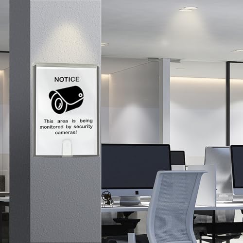 Acrimet Wall Mount Sign Holder Letter Size 8.5 X 11, Clear Crystal Plastic with Self Adhesive on The Back, Perfect for Displaying in Office, Restaurant, School, Home (2 Pack) - Image 2
