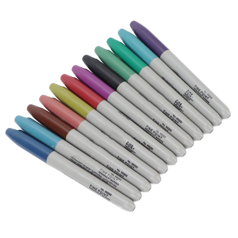 Washable Tattoo Marker Pen: 12 Colors Thin Nib for Accuracy - Non Irritating Leakproof Cover Marker for Beauty Eyebrow Tattoo Office Art Use - Image 2