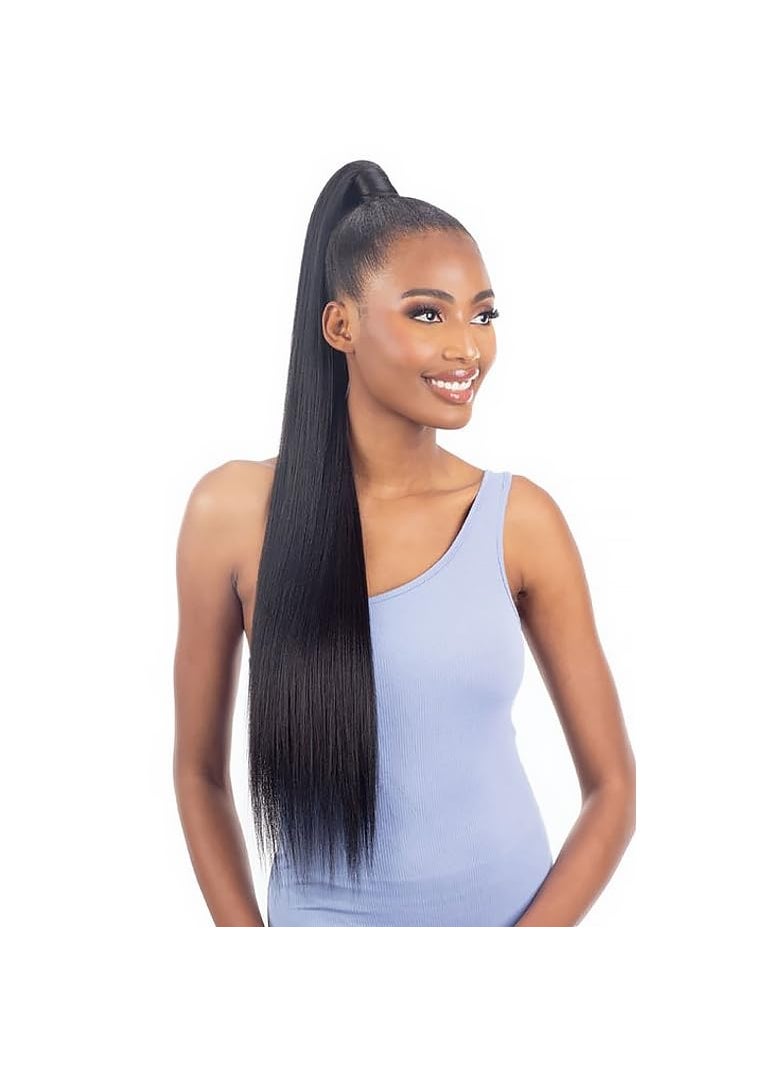 FREE TRESS - Shake N Go Organique Synthetic Hair Weave - Yaky 30" (Color:1 JET BLACK) - Image 1