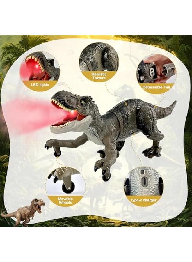 Remote Control Dinosaur for Boys 4-7,Robot Dinosaur Toys for Kids 5-7, rc Dinosaur with Realistic Legs  Spray Stream,t rex Toys for Kids 3 5 7 Year Old boy Birthday Gift - Image 2