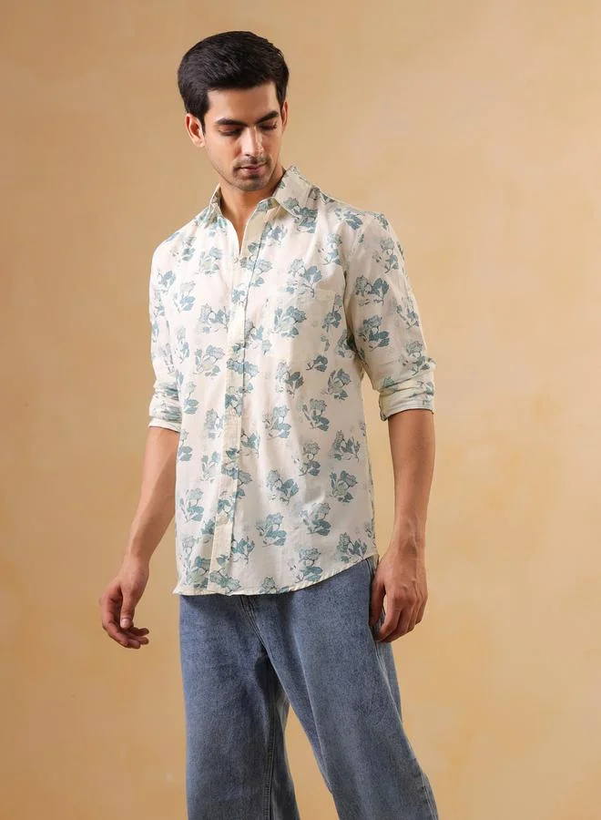 ترولوم قميص قطن بقصة عادية للرجال