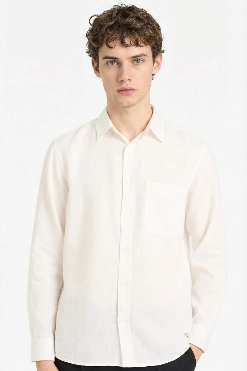 DeFacto 100% Linen Shirt